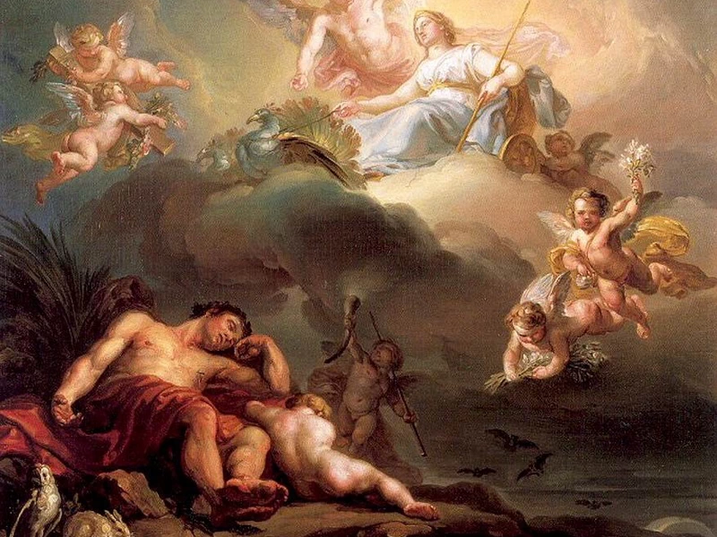 1802-Luis López Y Piquer - La dea Giunone nella casa dei sogni